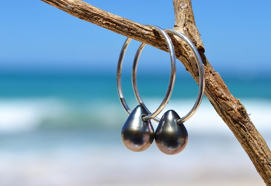Cultured Pearl Earrings : Creole earrings by Kalinas Pearls