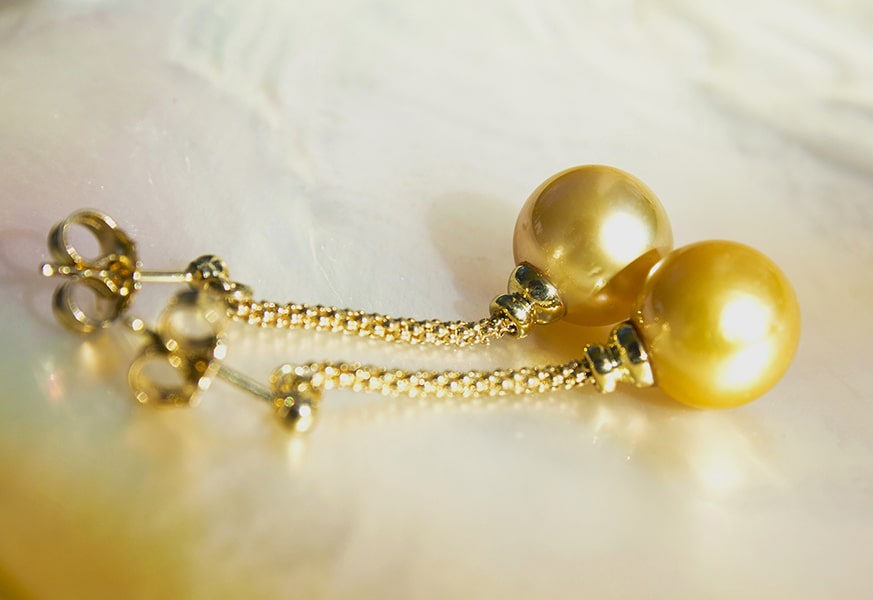 Gold Earrings - Kalinas Pearls