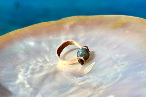 Semi-precious stone ring 8mm Customizable